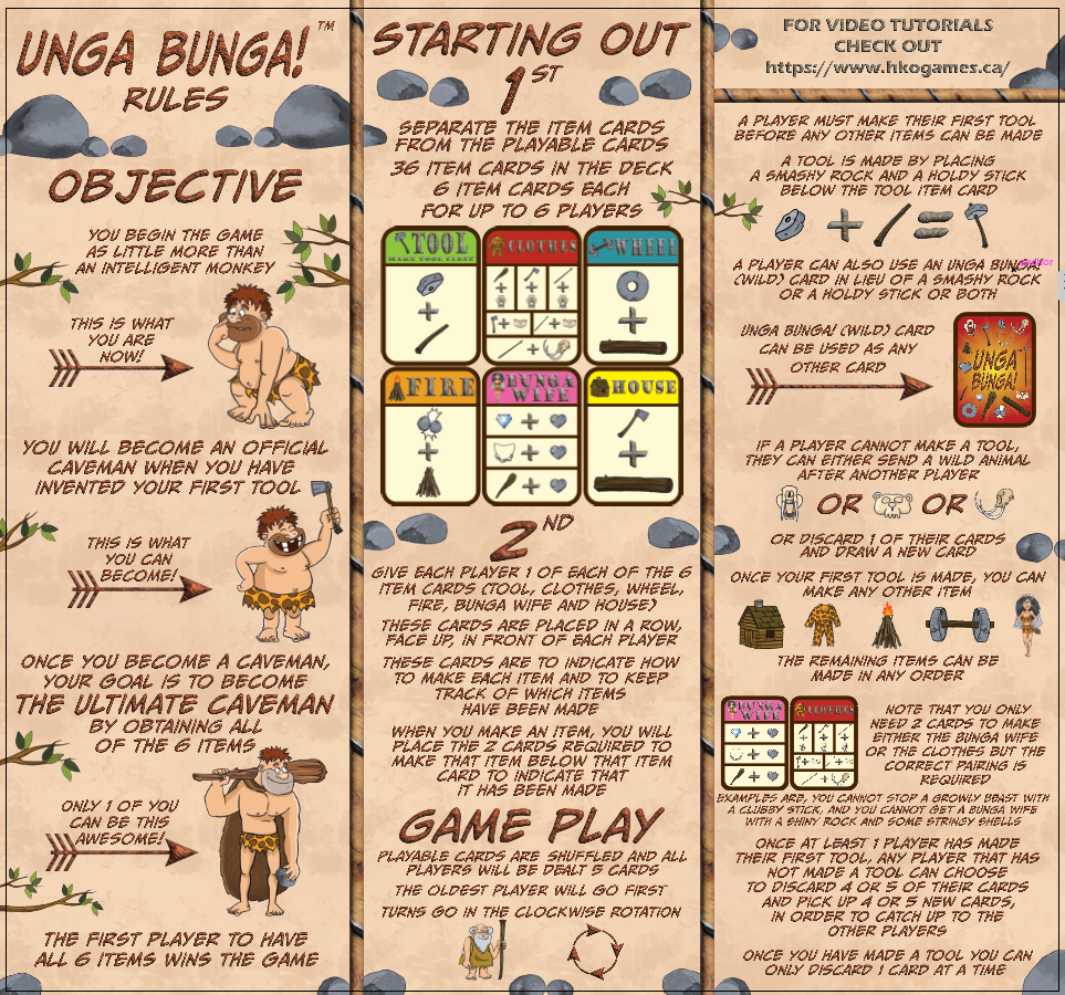 Page 1 of rules sheet